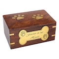 PERSONALIZED Wood Pet Urn for Dog Ashes, Rosewood Pet URN BOX for Cat Ashes with Golden Plaque, Loss of Pet Sympathy Gift product logo