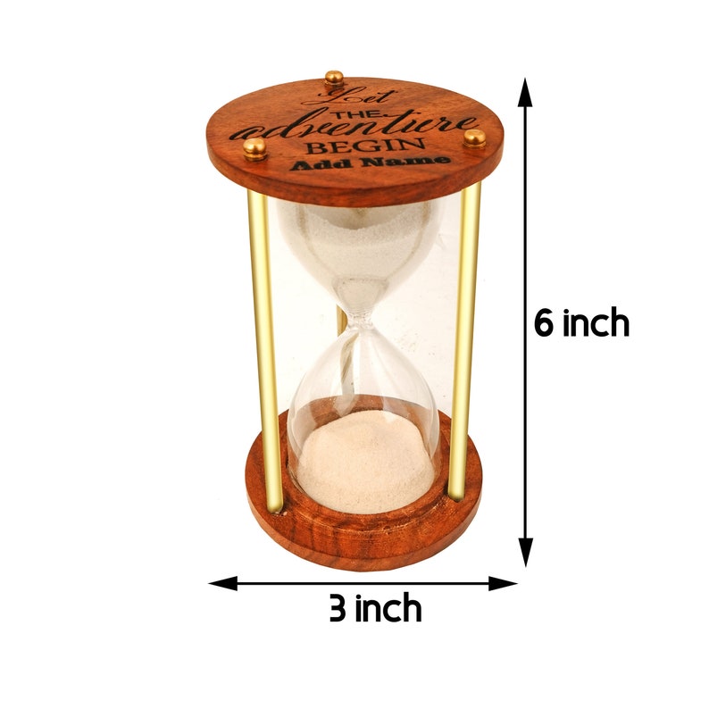 Personalized Wooden Sand Clock Handmade Hourglass, Unique Decorative