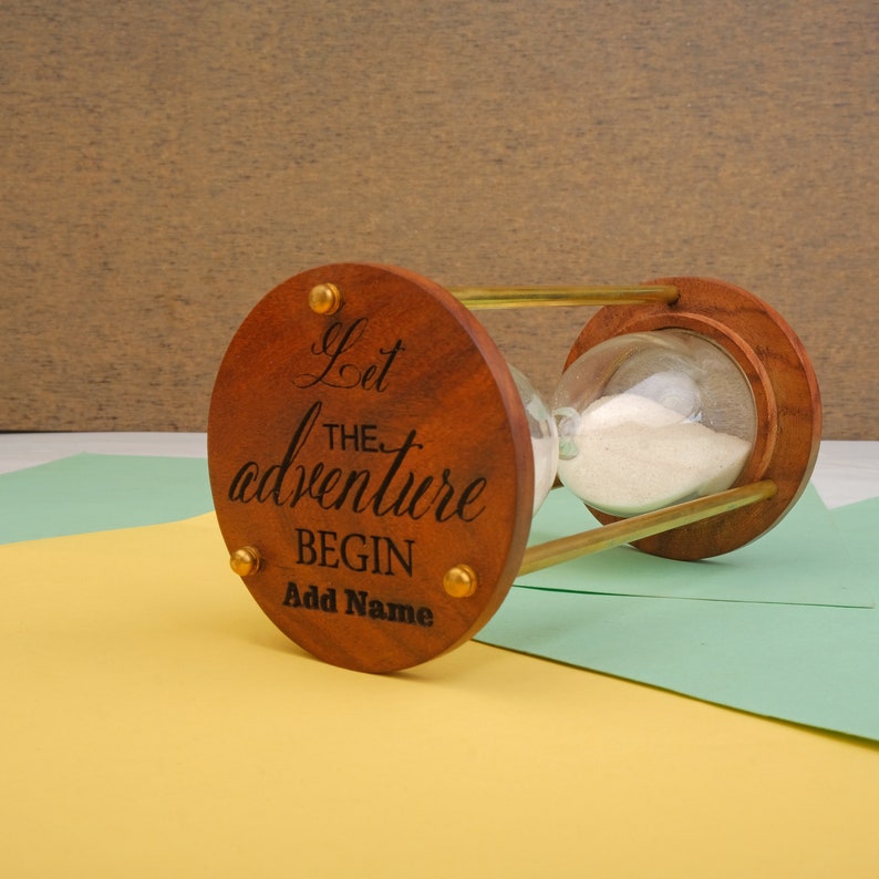 Personalized Wooden Sand Clock Handmade Hourglass, Unique Decorative