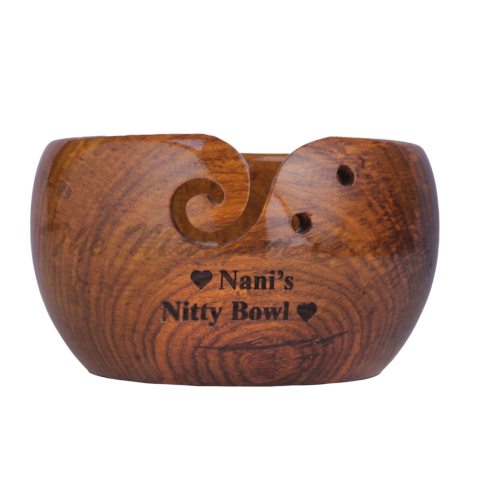 ROSEWOOD Yarn Bowl Handcrafted Wooden Yarn Bowl Large Yarn Etsy