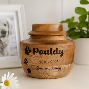 PERSONALIZED Cremation Urns for Dog Ashes, Personalized Pet Portrait Engraved Keepsake, Pet Urn Dog Memorial Keepsake