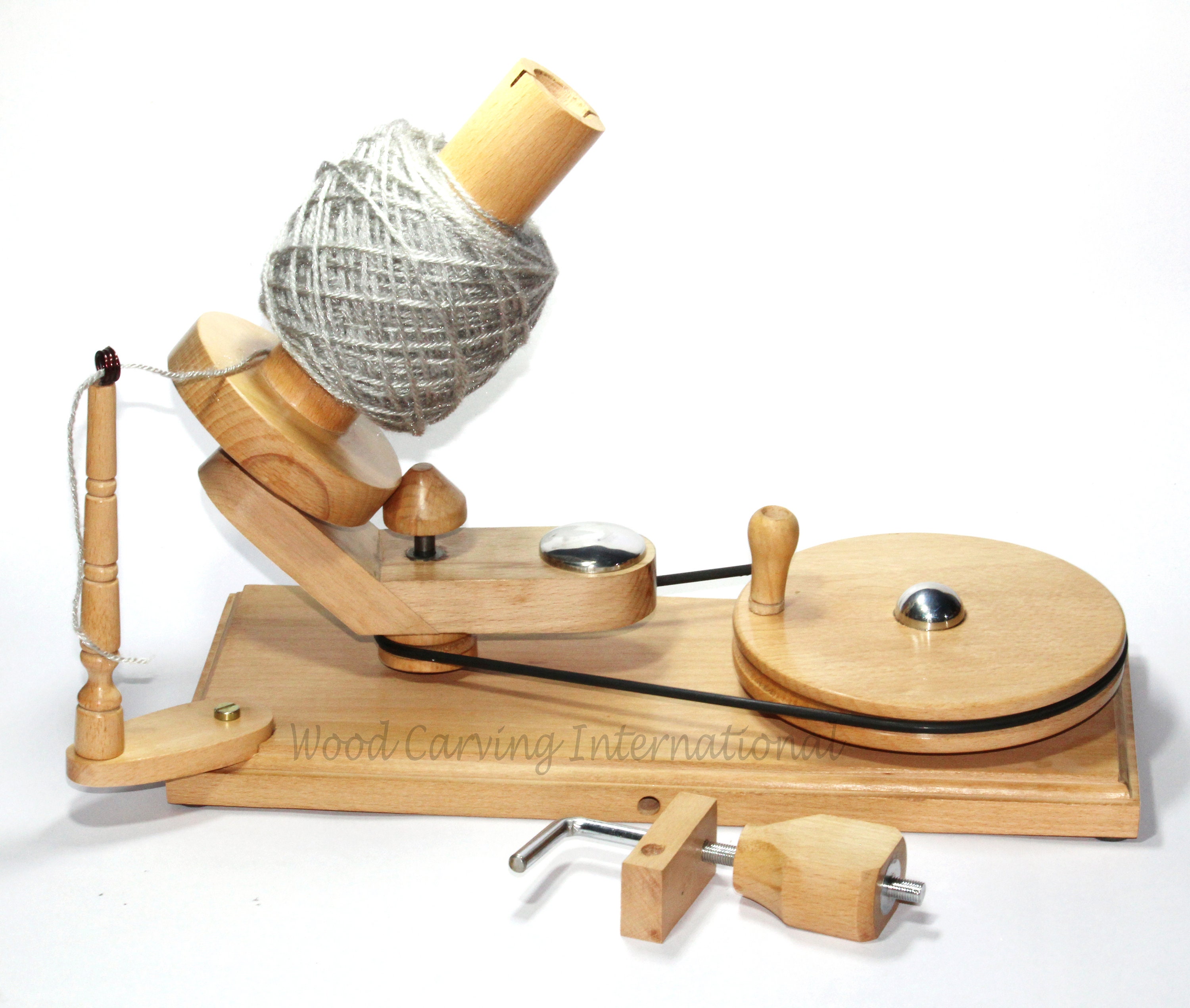 Wooden Winder and Yarn Swift Combo Large Wooden Yarn Winder for Knitting  Crocheting Heavy Duty Genuine Ball Winder 