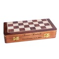 Magnetic Chess Board in Solid Wood - A Handmade and Foldable Travel Chess Set with Velvet Bags | Personalised wedding gift couple unique product logo