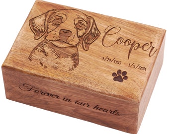 Urn for Pet Ashes with Photo,  Burned wood Antique Decorative Urn, Casket for Ashes, Burial Urn, Pet urn, Pet loss gift