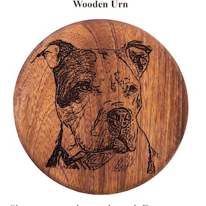 Custom Pet Portrait Urn for Dogs & Cat Ashes with Photo, Rosewood Cremation Keepsake image 14