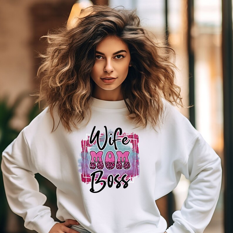 Wife Mom Boss Sweatshirt Gift for Boss Wife Gift for Boss Mom Etsy