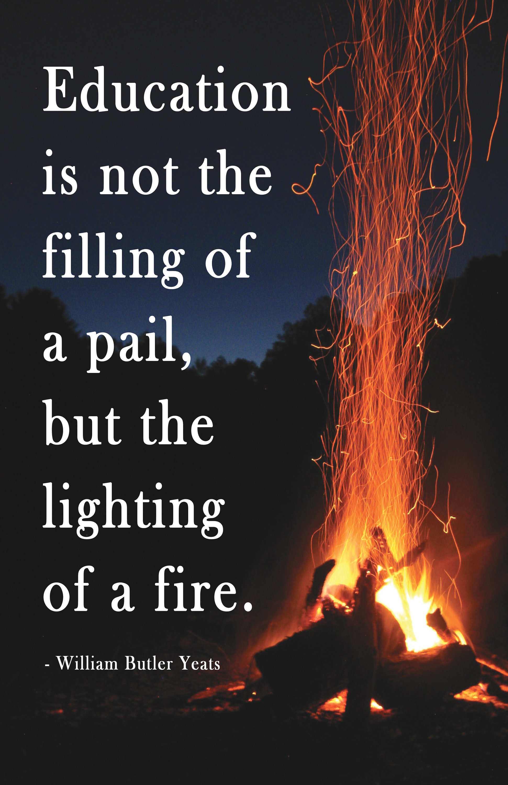 Education is Not the Filling of A Pail Motivational Poster Etsy