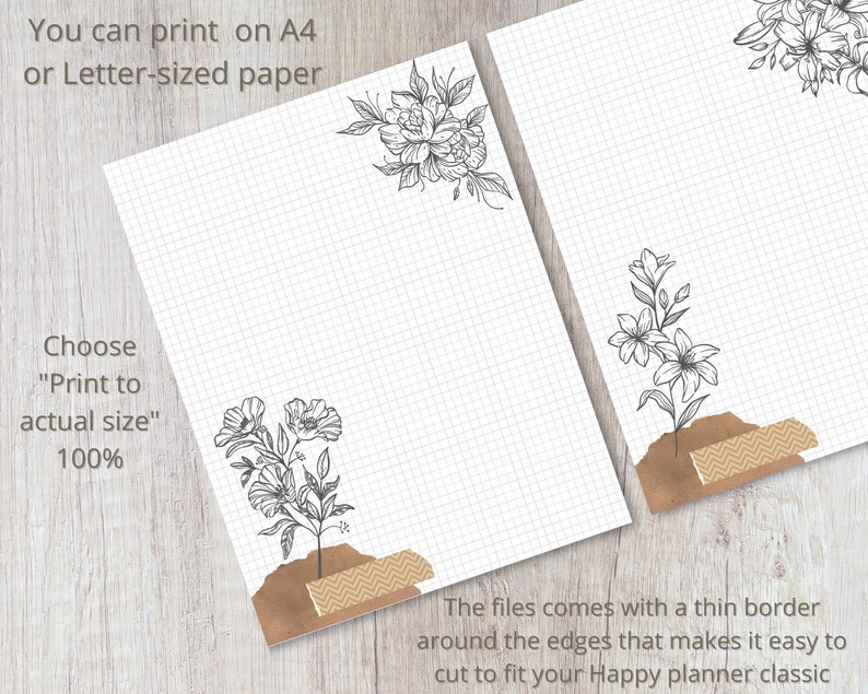 Happy Planner Classic Bundle - Printable Inserts Undated - Monthly and ...