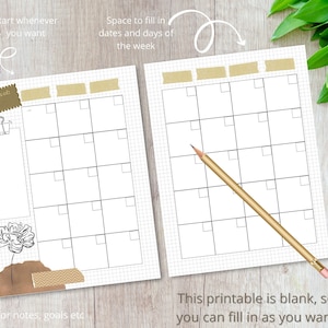 Happy Planner Classic Monthly Layout Printable Insert Undated Filler ...