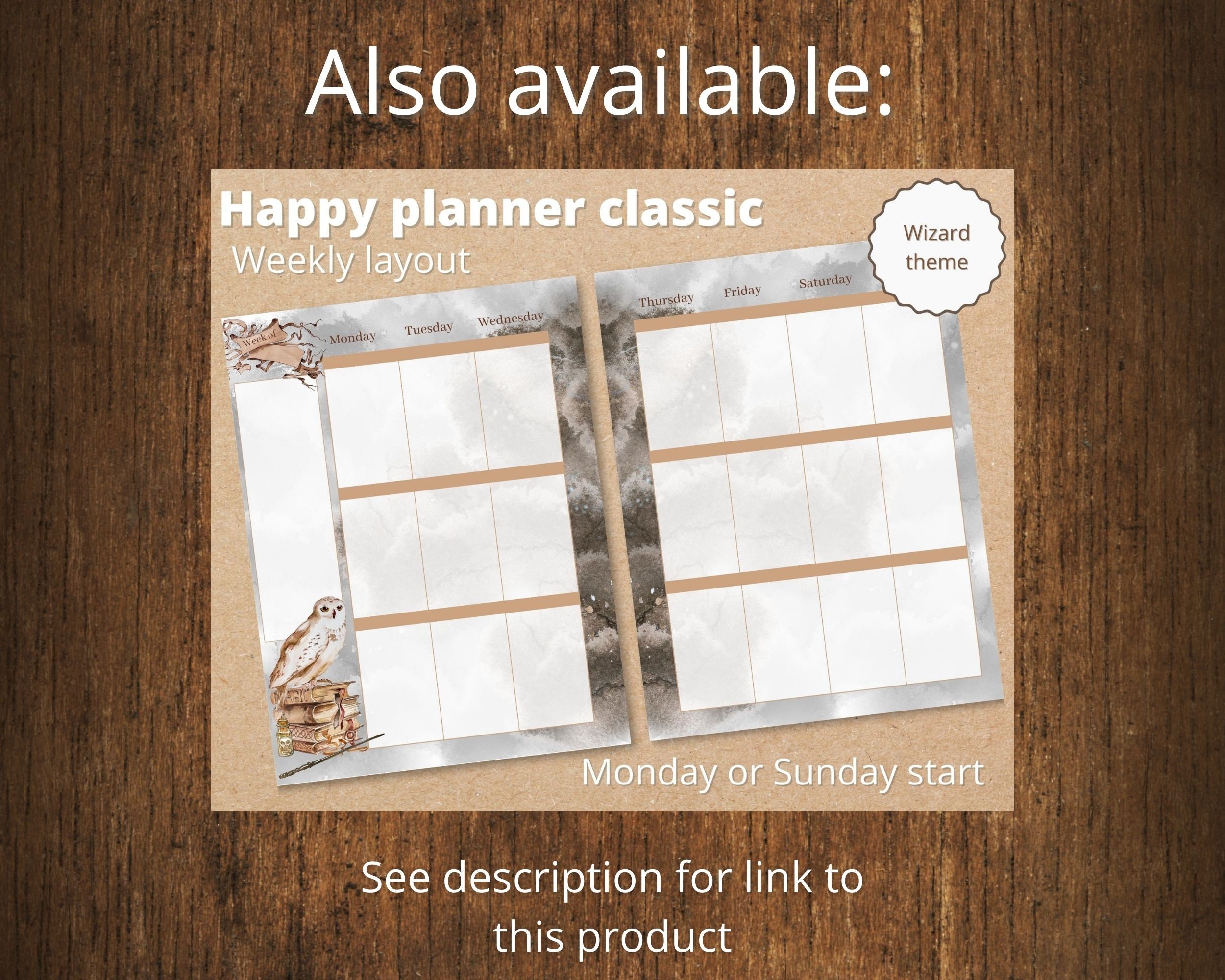 Happy Planner Classic Monthly Layout - Printable Inserts - Magical ...