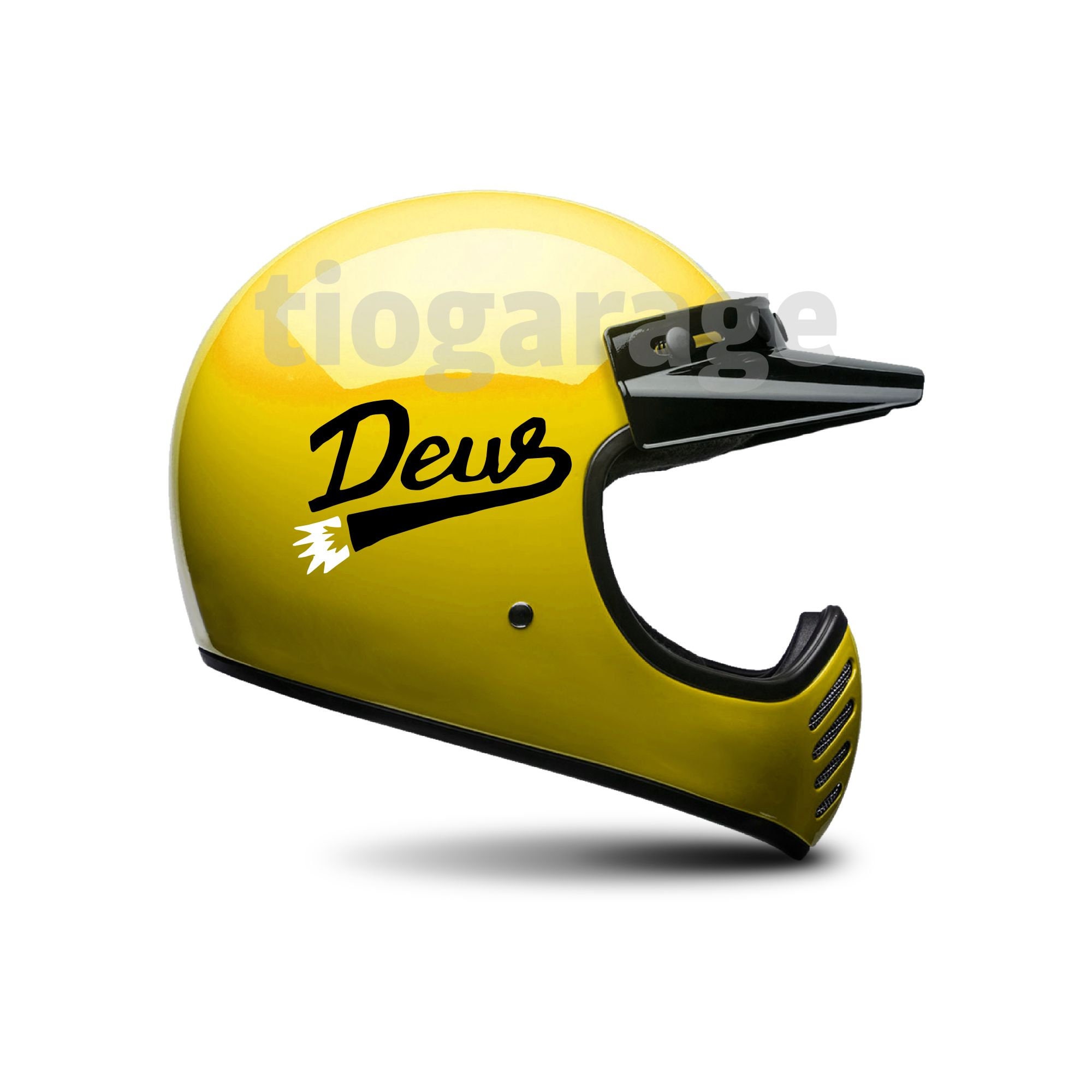 Pegatinas Deus Ex Machina Motorcycle Helmet Cafe Racer