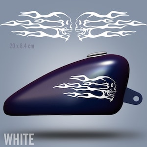 2 Pegatinas calavera para moto chopper bobber brat cafe racer stickers scrambler