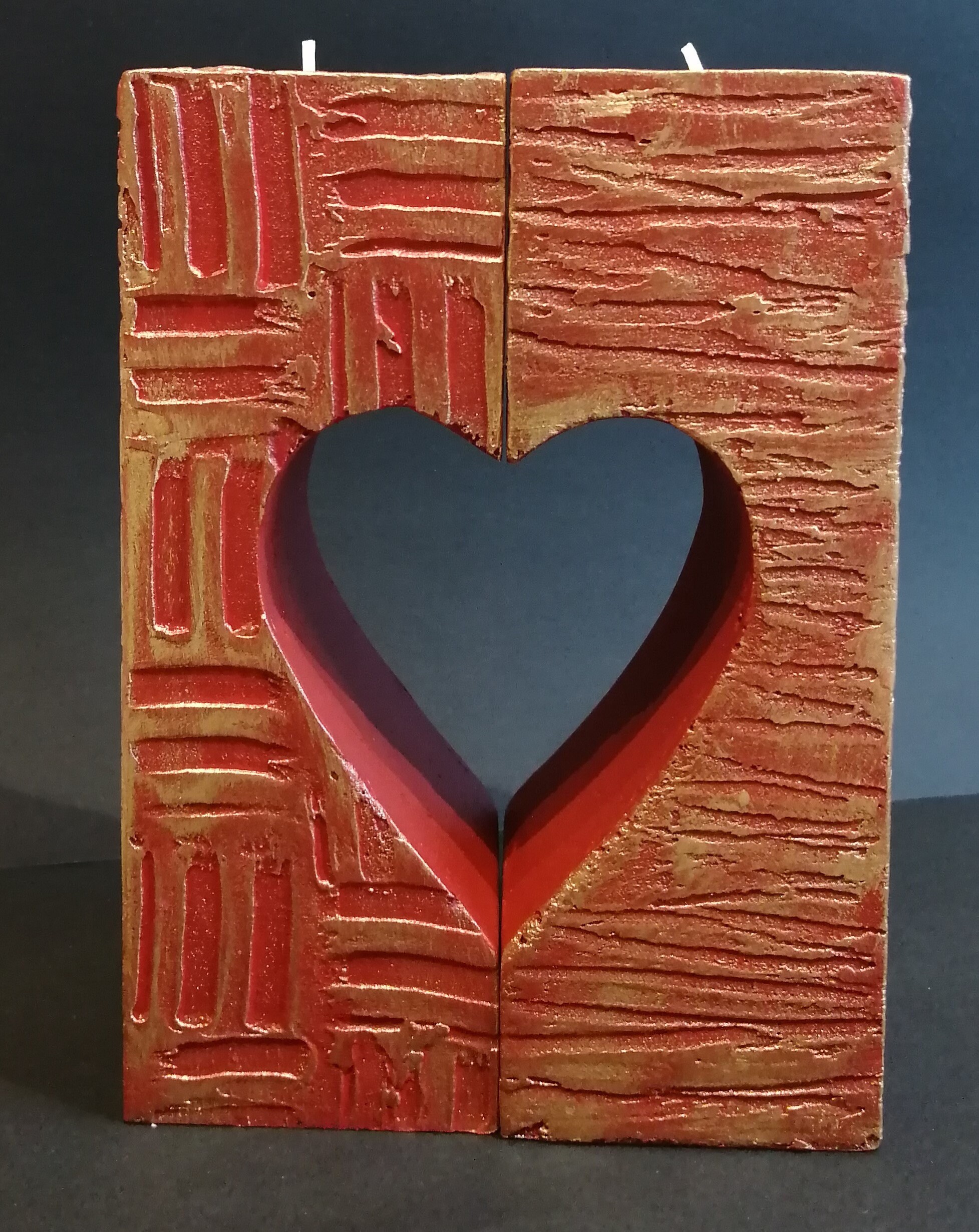 Bougeoirs Duo Cœur Personnalisables