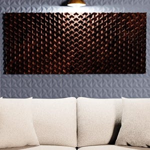 3D Y Cube Wall Panel CNC STL File | Tessellated Geometric Design (Seamless Tiling)