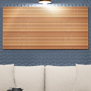 Motif d'onde sinusoïdale tesselée sans couture, panneau mural CNC STL, conception géométrique de meubles en relief en bois