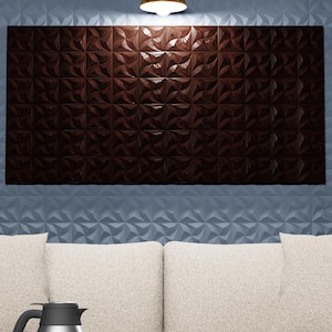 Seamless Tessellated Wall Panel CNC STL Modern Geometric Wood Relief 3D Pattern Design