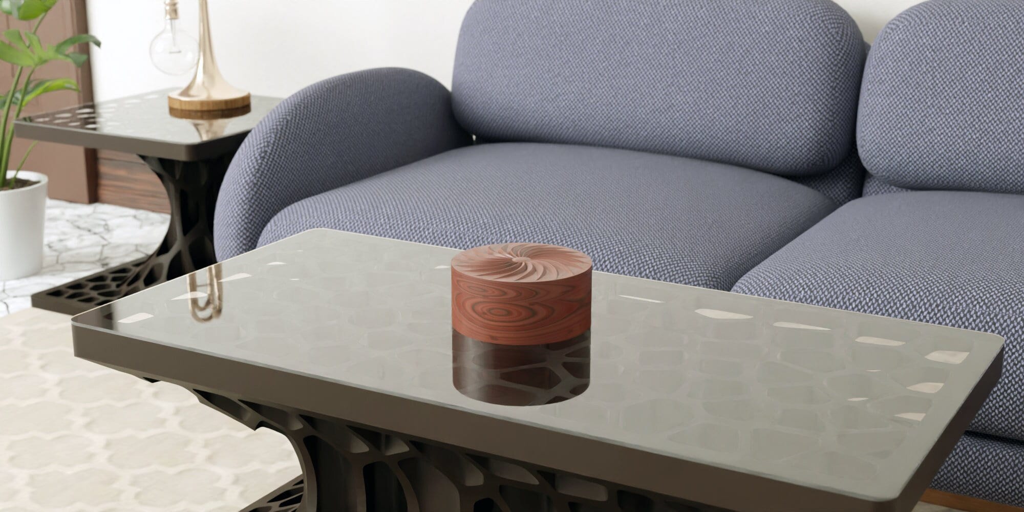 Elegant Round Keepsake Box with Flower Design. Digital STL file download for CNC carving