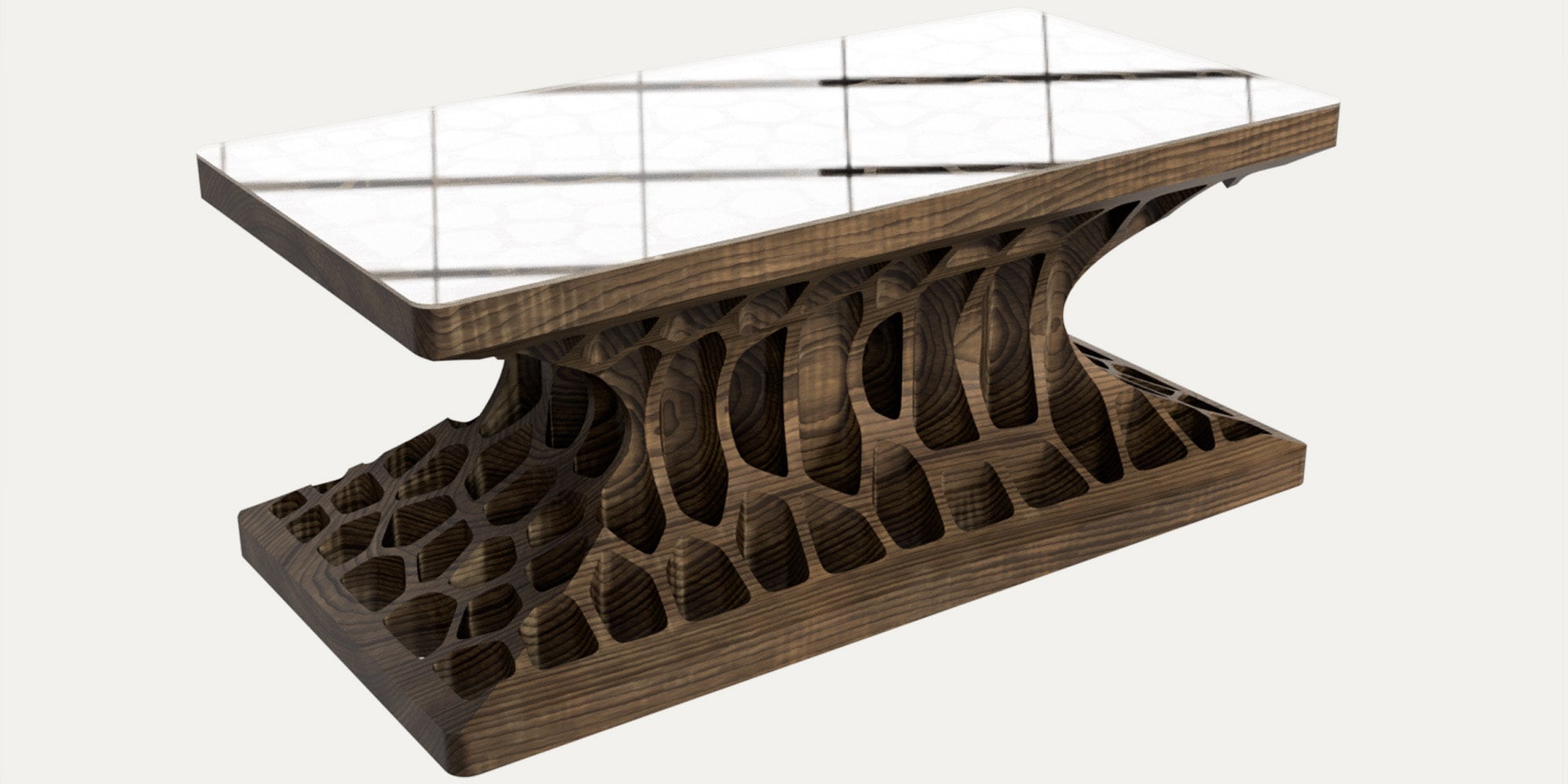 Modern CNC Voronoi Coffee Table Digital Woodworking Files ...