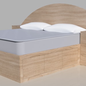 King Platform Storage Bed Plans with Drawers image 9