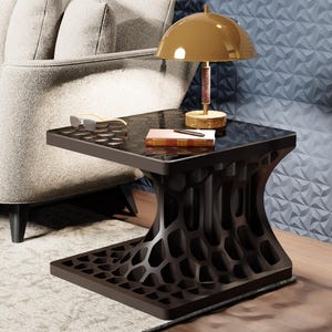 Voronoi End Table CNC STL File