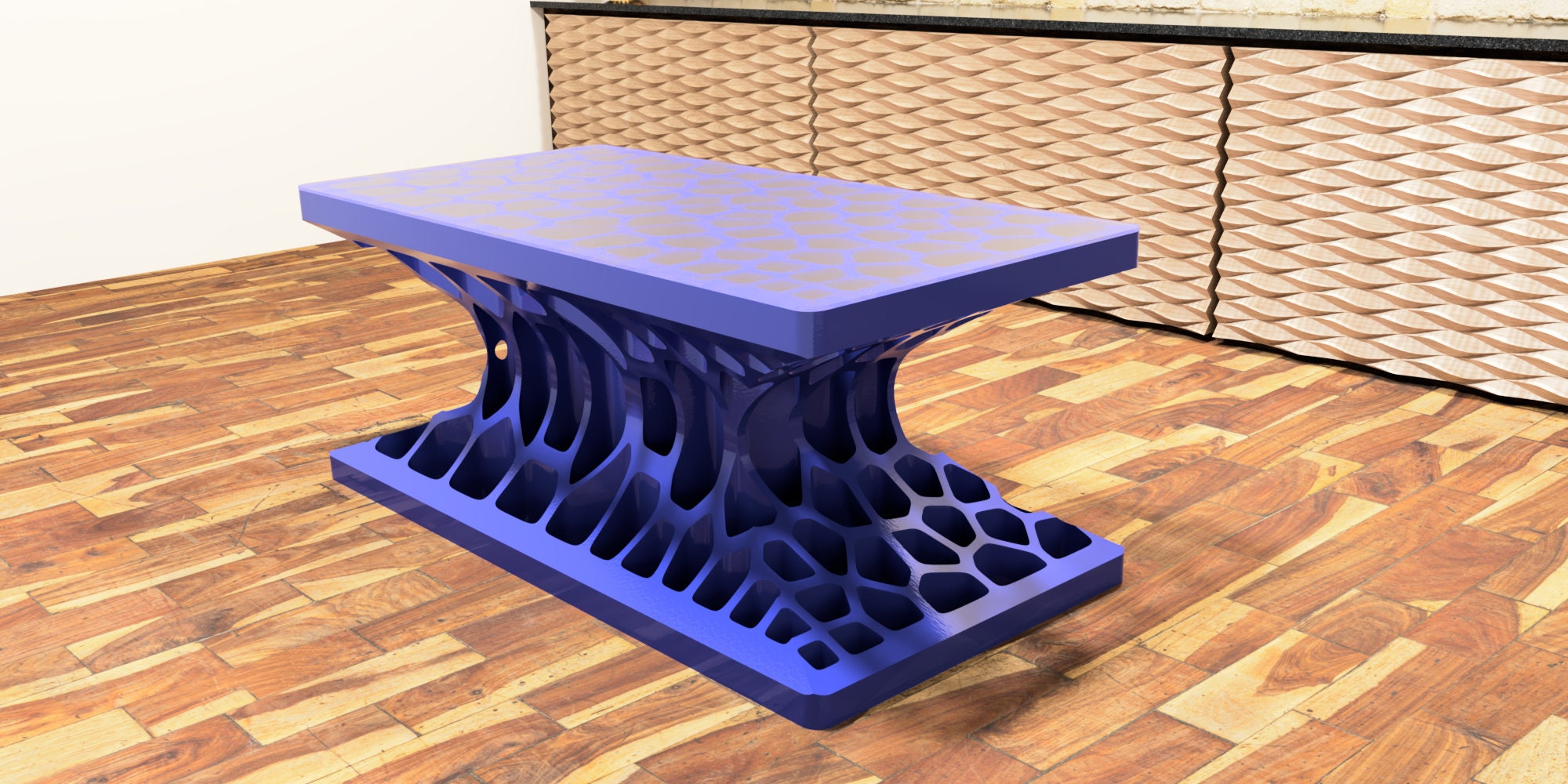 Modern CNC Voronoi Coffee Table Digital Woodworking Files ...