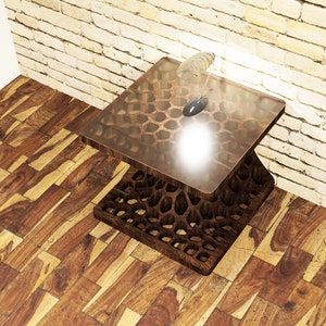 Artistic Voronoi End Table Stls & Plan Files for Cutting on a CNC ...