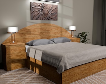 King Platform Storage Bed Plans with Drawers