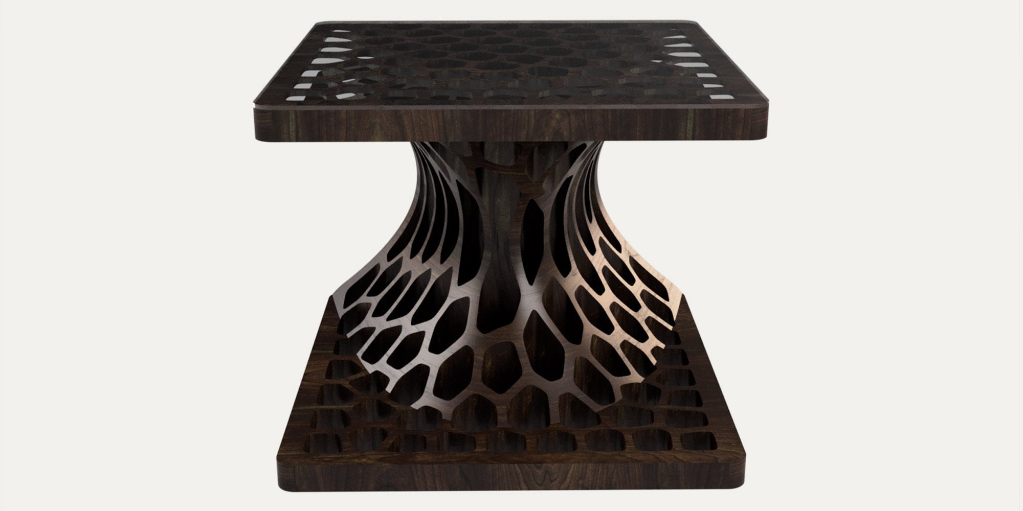 Modern Voronoi End Table CNC STL File Layered Wood Furniture Plans ...