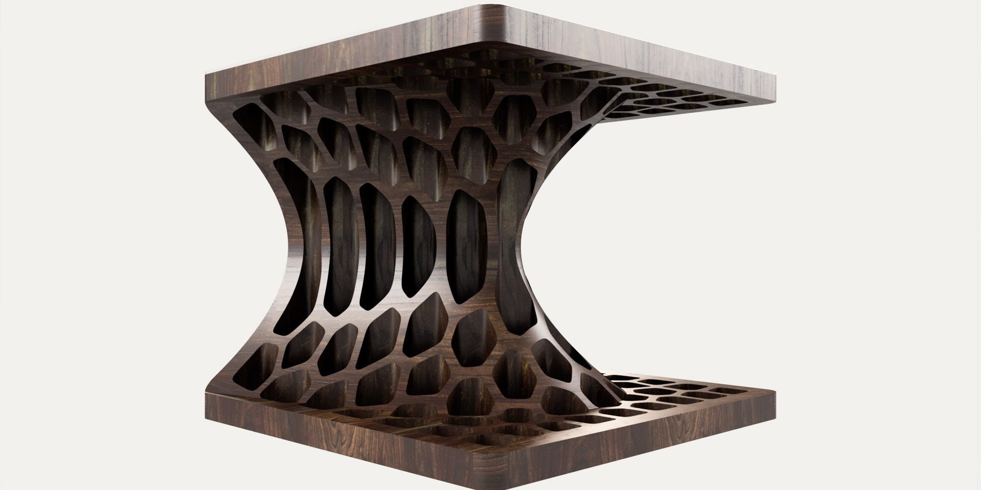 Modern Voronoi End Table CNC STL File Layered Wood Furniture Plans ...