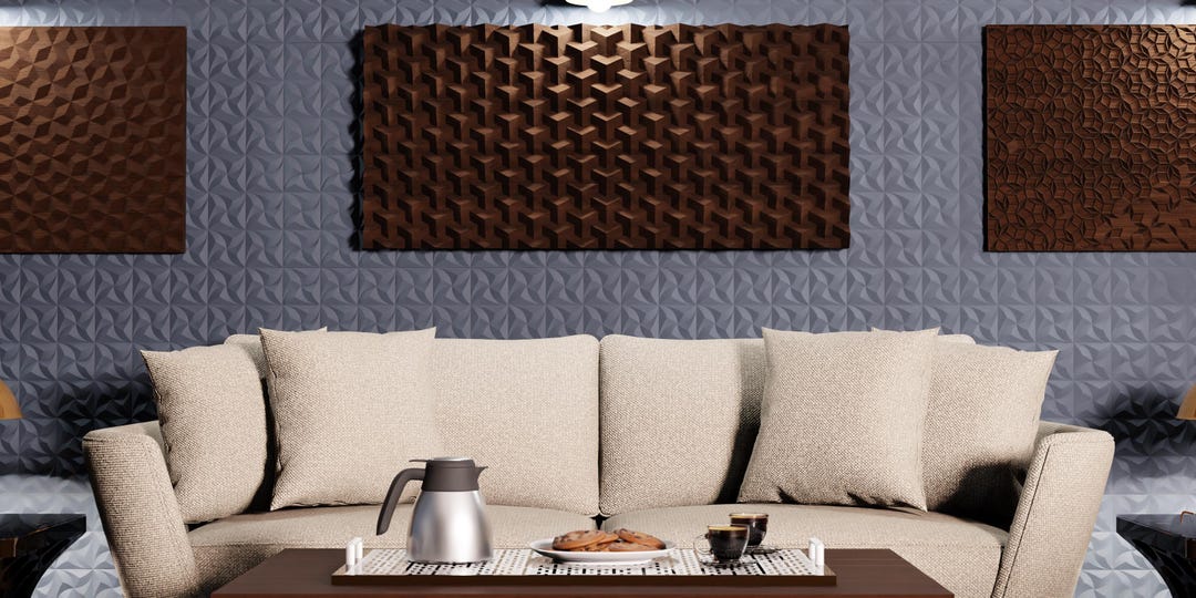 Y-cube Tessellated Wall Panel CNC STL File - Etsy