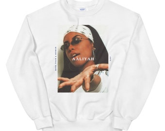 Aaliyah White Unisex Sweatshirt