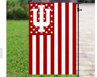Indiana Hoosiers Flag!  University of Indiana Yard Flag  - 2 Sided  (Flag Pole Not Included) - UI Flag // Hoosiers Yard Flag