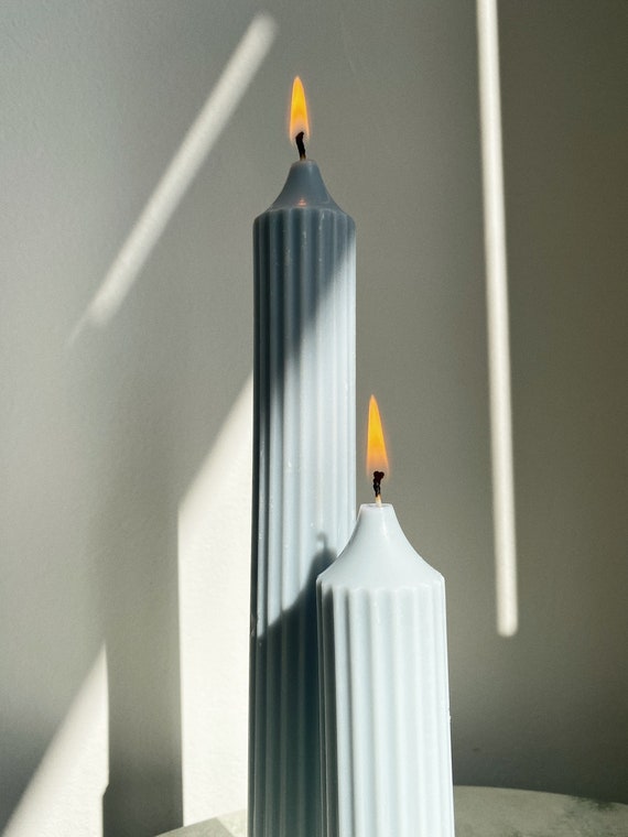 Pillar Candle Set Vegan Soy Wax Pillar Tall Candle Roman Etsy