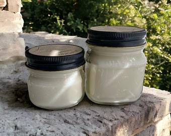 Natural Soy Mason Jar Candles, 4 oz candle, 8 oz candle, Coconut Scent candles, Peach Scent Candle, Fruit Scent Candle, Country Style Candle