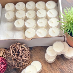 Wholesale Soy Tea Lights, Bulk Soy Candle Tea Lights , Wedding, Reception, Event Decorating Tea Lights, Scented and Unscented Tea Lights image 3