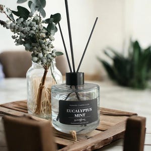 Reed Diffuser, Glass Reed Diffuser, Scented Reed Diffuser, Home Fragrance, Room Deodorizer, Lavender Reed Diffuser, Vanilla Scented