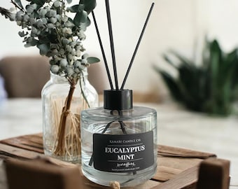 Reed Diffuser, Glass Reed Diffuser, Scented Reed Diffuser, Home Fragrance, Room Deodorizer, Lavender Reed Diffuser, Vanilla Scented