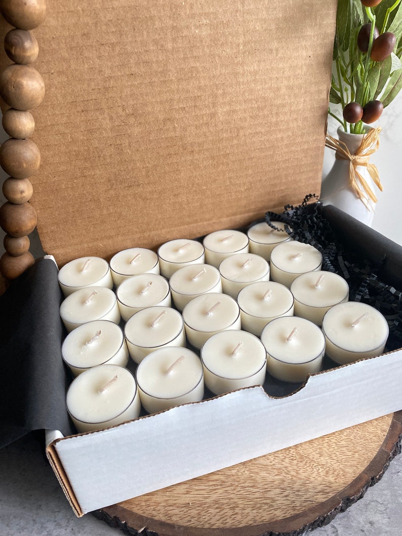 Wholesale Soy Tea Lights, Bulk Soy Candle Tea Lights , Wedding, Reception, Event Decorating Tea Lights, Scented and Unscented Tea Lights image 5