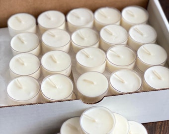 Wholesale Soy Tea Lights, Bulk Soy Candle Tea Lights , Wedding, Reception, Event Decorating Tea Lights, Scented and Unscented Tea Lights