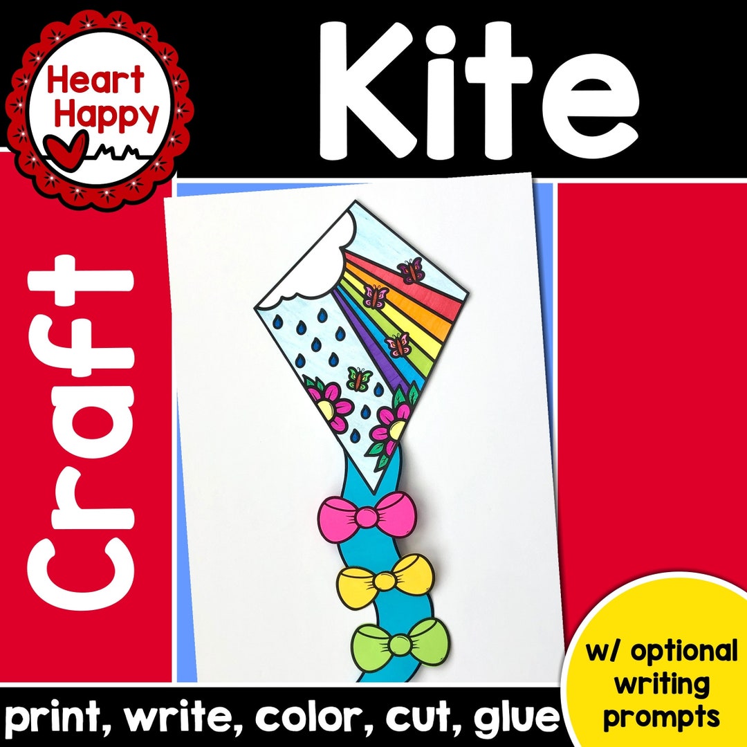 Spring Kite Kids Printable Craft Template Creative Writing