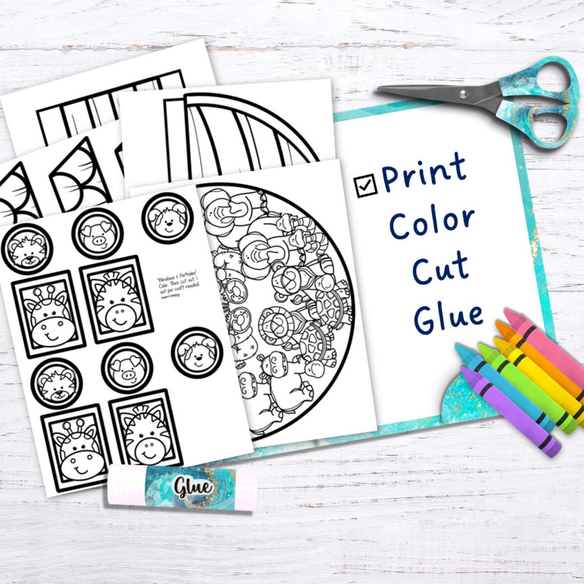 Noah s Ark Kids Printable Craft Template Printable Kids Religious