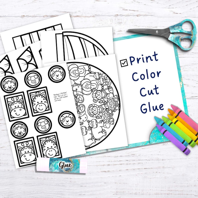 Noah's Ark Kids Printable Craft Template, Printable Kids Religious ...