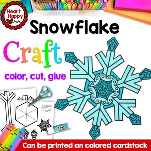 Winter Crafts for Kids Classroom Printable Kindergarten Preschool Toddler Craft  Winter Printable Crafts Snowman Snowflake the Mitten 