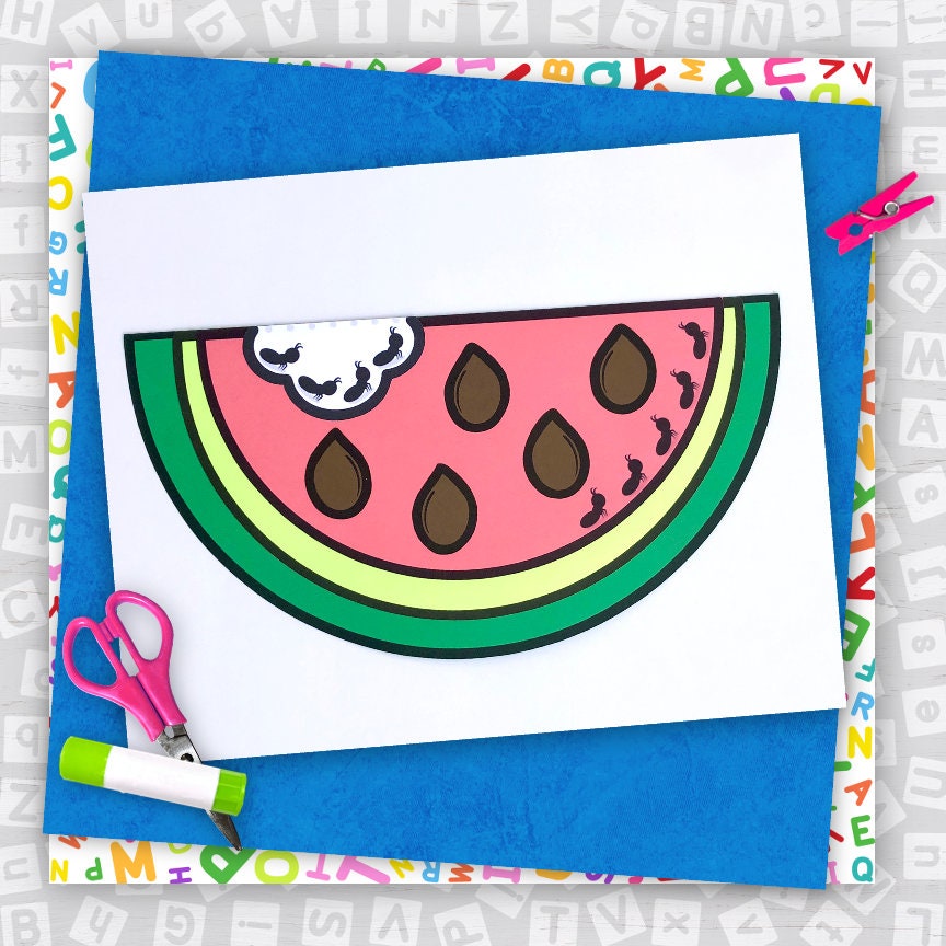Watermelon Craft Kids Printable Craft Template Fruit Craft Nutrition Watermelon Craft Kids Printable Craft Template Fruit Craft Nutrition