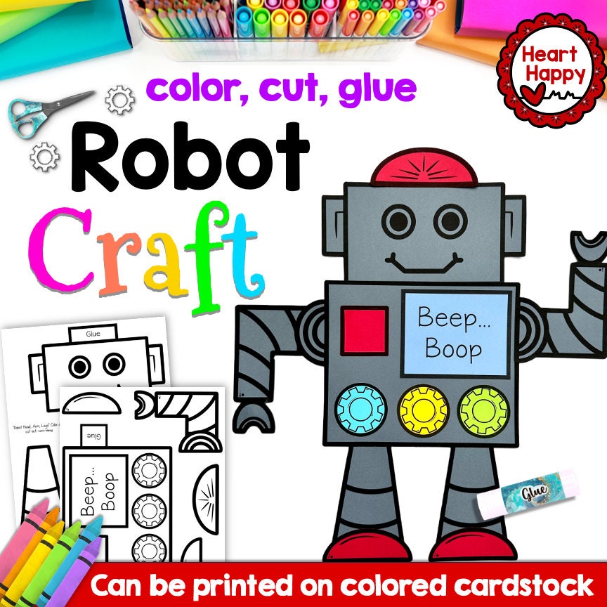 Robot Kids Printable Craft Template, Letter R Craft, Paper Crafts ...
