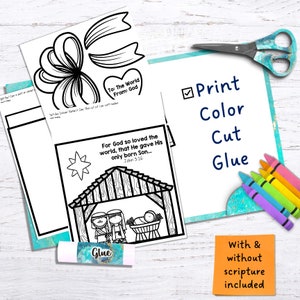 God's Gift to the World Kids Printable Christmas Craft Template,kids ...