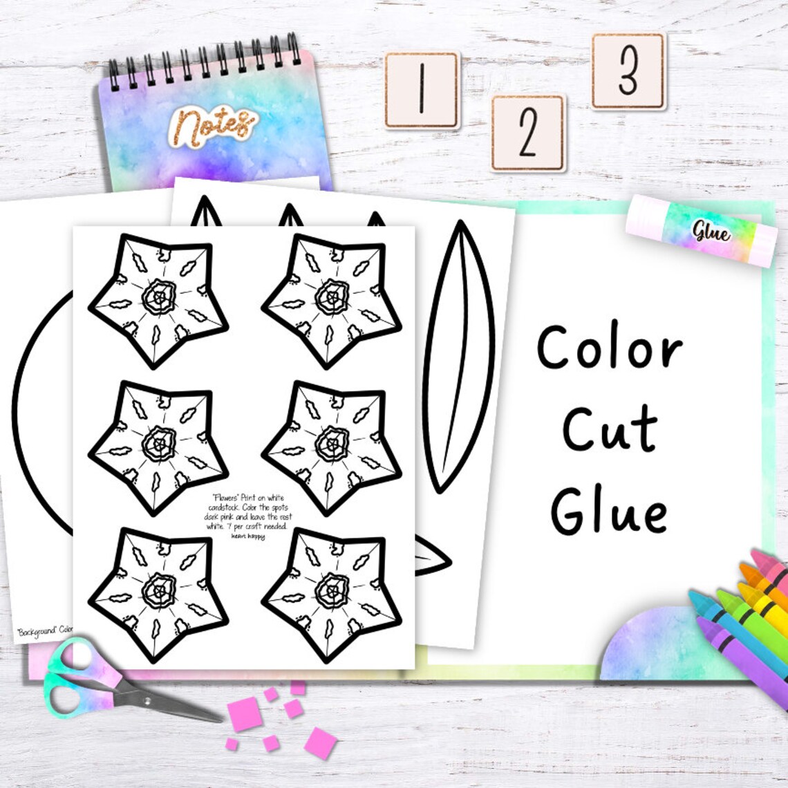Mountain Laurel Flower Craft, Kids Printable Craft Template ...