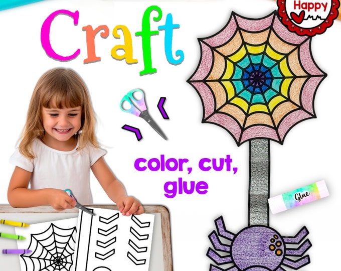 Spider Craft Template for Preschool Simple Toddler Craft Halloween Spider Craft Template for Preschool Simple Toddler Craft Halloween