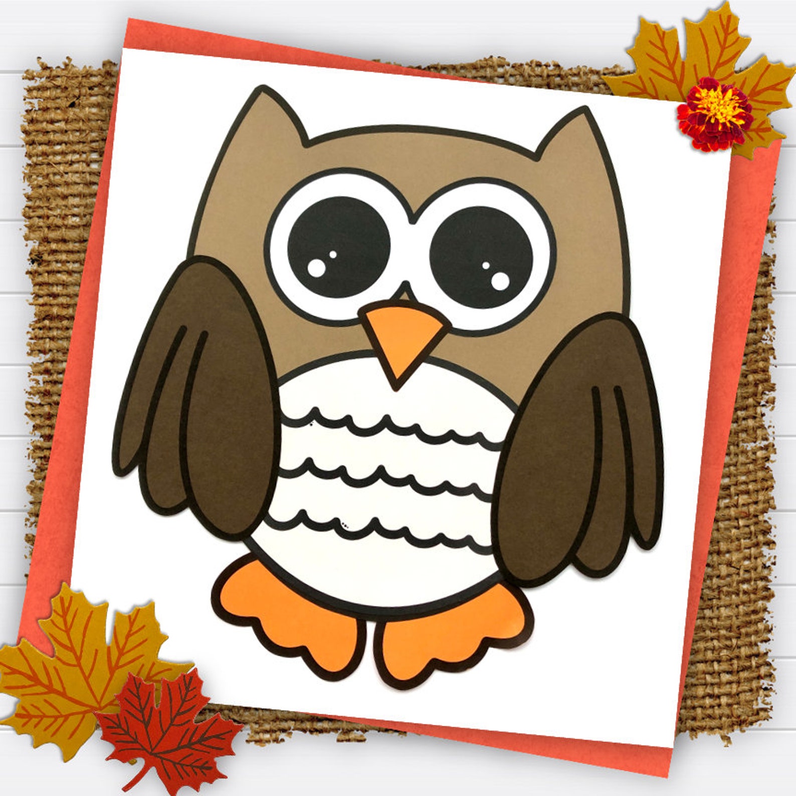 Printable Kids Owl Craft Template, Forest Animals, Woodland Animals