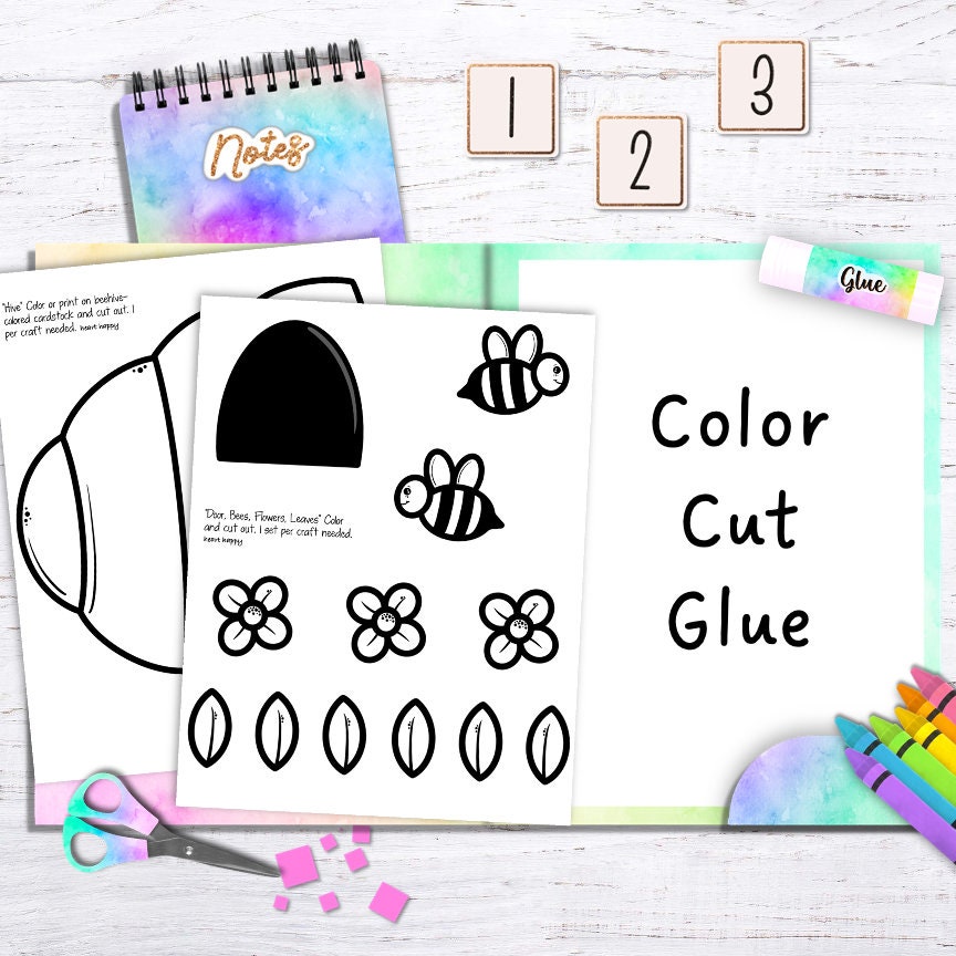 Beehive Kids Printable Craft Template, Bug Craft, Insect Craft, Spring ...